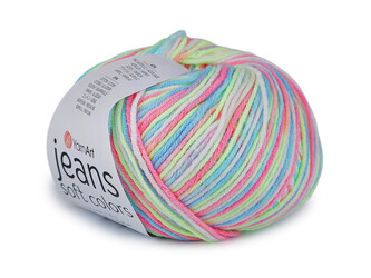 Pletací příze Jeans Soft Color 50 g - 1 ks - 10 (6204) multikolor