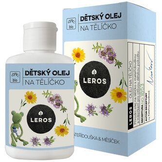 LEROS Dětský olej na tělíčko BIO (100 ml) - pro citlivou pokožku s uklidňující vůní