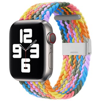 Pleciony materiałowy pasek bransoletka Strap Fabric opaska do Apple Watch 38 / 40 / 41 mm - multikolor