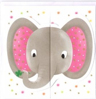 Karnet rozkładany - Słoń