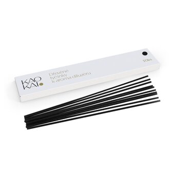 Bambusové tyčinky do aroma difuzéru - náhradní balení 10 ks - černá