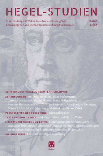 Hegel Studien Band 53/54