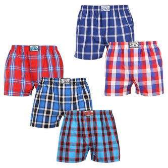 5PACK pánské trenky Styx klasická guma vícebarevné (5A110610) L