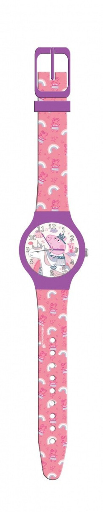 Zegarek analogowy w puszce Peppa