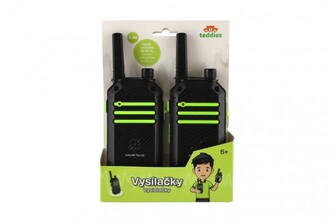 Vysílačky 2ks walkie-talkie 2,4 GHz dosah 80 metrů plast na baterie v krabičce 15x20x4cm