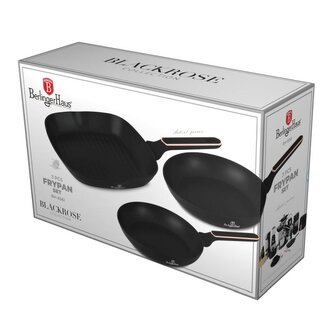BERLINGERHAUS Sada pánví s titanovým povrchem 3 ks Black Rose Collection BH-8361 BERLINGERHAUS Sada pánví s titanovým povrchem 3 ks Black Rose Collection BH-8361