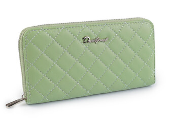 Dámská peněženka / dokladovka prošívaná 10x19 cm - 1 ks - 6 zelenkavá