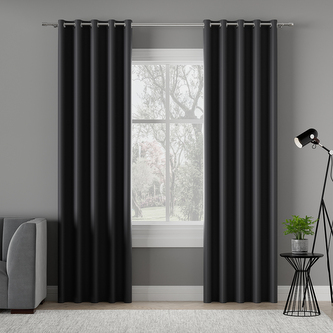 Zatemňující závěs s kroužky "BLACKOUT" DONA 140x250 cm tmavě šedá 205 (cena za 1 kus) MyBestHome