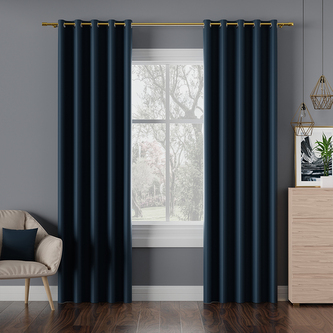 Zatemňující závěs s kroužky "BLACKOUT" DONA 140x250 cm modrá 229 (cena za 1 kus) MyBestHome