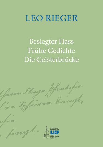 Besiegter Hass Frühe Gedichte Die Geisterbrücke