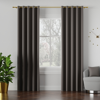 Zatemňující závěs s kroužky "BLACKOUT" DONA 140x250 cm tmavě šedá 204 (cena za 1 kus) MyBestHome