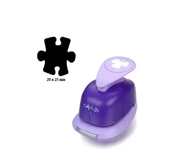Děrovač fialový - puzzle, velikost 20x25mm