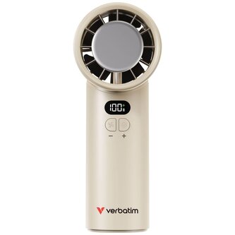 Verbatim Cool’n’Go IceTouch ruční ventilátor s chladicí plochou, bílostříbrná