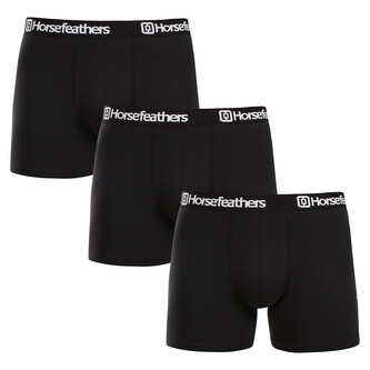 3PACK pánské boxerky Horsefeathers černé (AM067A) M