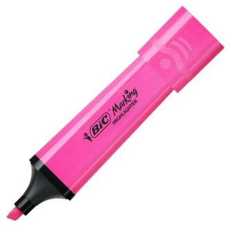 Zakreślacz Flat Highlighter różowy neon, BiC