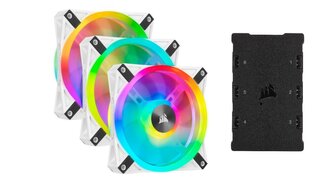 Corsair ventilátor QL Series QL120 RGB LED, 3x 120mm, Lighting Node CORE, bílá