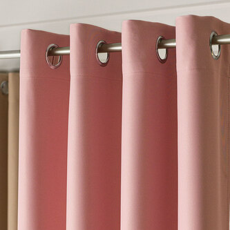 Zatemňující závěs s kroužky "BLACKOUT" DONA 140x250 cm pudrová růžová 794 (cena za 1 kus) MyBestHome