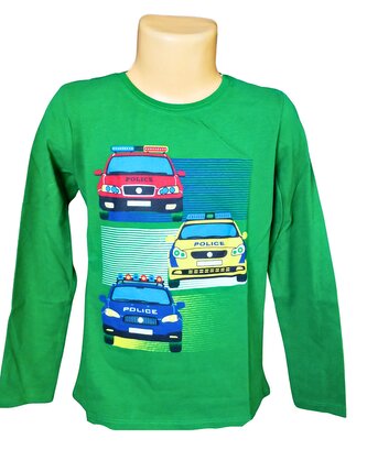 Chlapecké tričko LEMON BERET AUTA dlouhý rukáv, zelená, velikost: 104/110