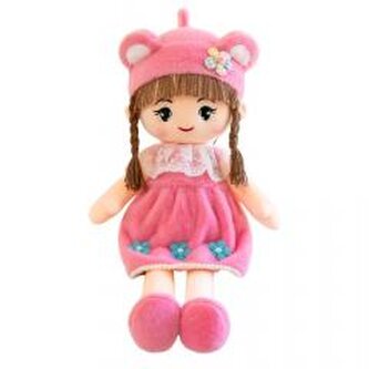 Lalka szmacianka pluszowa różowa 45cm