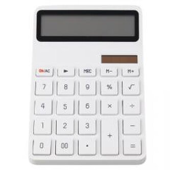 Kalkulator podwójne zasilanie biały