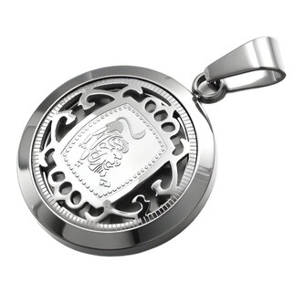 Přívěsek na řetízek na krk Gaira Zodiac Lev - stříbrný