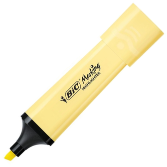 Zakreślacz Flat Highlighter żółty pastel, BiC