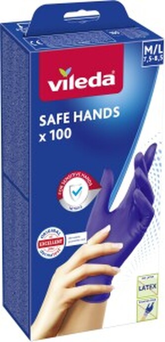 Vileda Simple jednorázové rukavice, M/L, 100 ks