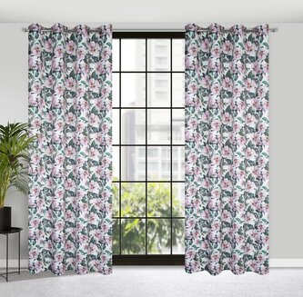 Zatemňovací vzorovaný závěs s kroužky SIMA fialová 140x250 cm (cena za 1 kus) MyBestHome