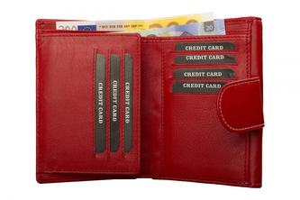 Dariya bags Dámská červená kožená peněženka