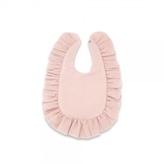 Nepromokavý mušelínový bryndáček s volánkem Nature - pudrově růžová