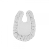 Nepromokavý mušelínový bryndáček s volánkem Nature - šedý