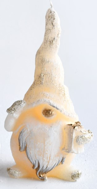 Świeca GNOM figurka 8x15cm parafinowa kremowa