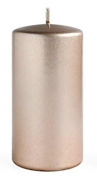 Świeca OPAL MET POŁYSK Walec duży 7xh17,5cm parafinowa szampan
