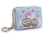 Mini peněženka dětská 7x8,5 cm - 1 ks - 22 modrá pomněnková sova