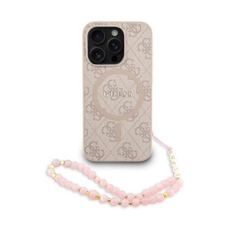 Guess PU Leather 4G Colored Ring Strap MagSafe Zadní Kryt pro iPhone 15 Pro Max Pink Guess PU Leather 4G Colored Ring Strap MagSafe Zadní Kryt pro iPhone 15 Pro Max Pink