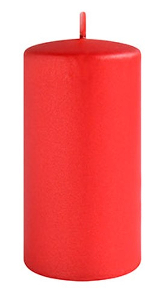 Świeca OPAL MET MAT Walec średni parafinowa 7x14cm czerwona