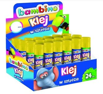 Klej w sztyfcie15g (24szt) BAMBINO