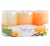 Świeca zapachowa FLORIS VANILLA SWEETS 3sztuki walec 6x9cm parafinowa