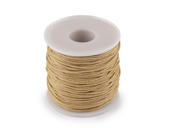 Šňůra hlazená Ø1 mm - 1 ks - 7 krémová