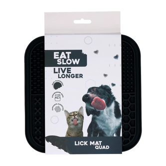 Eat Slow Live Longer lízací podložka Quad šedá