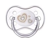 CANPOL 22/562 Smoczek uspokajający silikonowy okrągły 0-6 m-cy Newborn baby beżowy