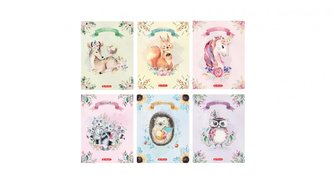 Zeszyt A5/16K linia podwójna Fairy animals (10szt)