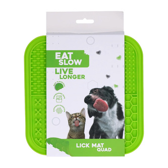 Eat Slow Live Longer lízací podložka Quad zelená