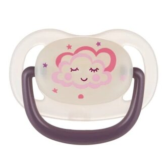 CANPOL 22/502_pin new Smoczek uspokajający silikonowy anatomiczny 18m+ NIGHT DREAMS