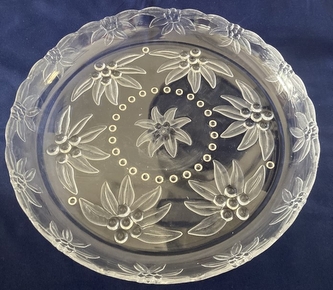 podnos d28cm KRYSTAL, brus, transp.plast