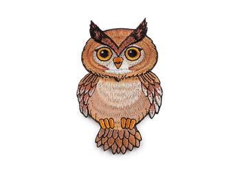 Nažehlovačka sova - 1 ks - 2 béžová