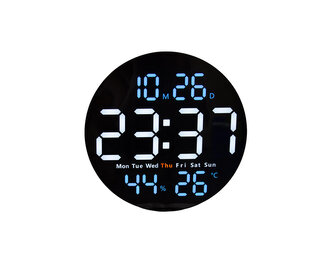 hodiny nástěnné digitální pr.25cm,PH ČER