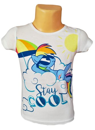 Dívčí tričko MY LITTLE PONY krátký rukáv, bílá, velikost: 98