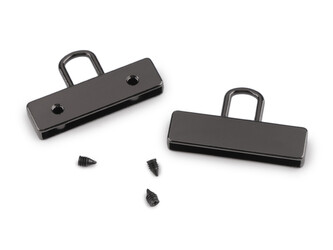 Kovová koncovka na popruh šíře 32 mm - 10 ks - 2 nikl černý