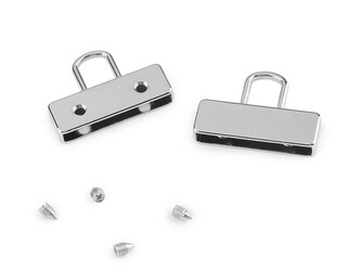 Kovová koncovka na popruh šíře 25 mm - 10 ks - 1 nikl